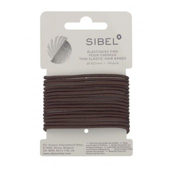 Elastic thin hair bands Bruin  16 STUKS 