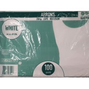 Merbach schort PE 128x80cm wit 100s Merbach schort PE 128x80cm wit 100s