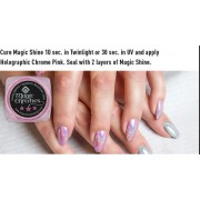 Magnetic Holografic Chrome Pink  pigment