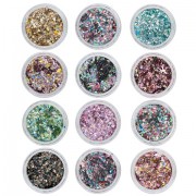 Crushed Metal Flakes 12 colors