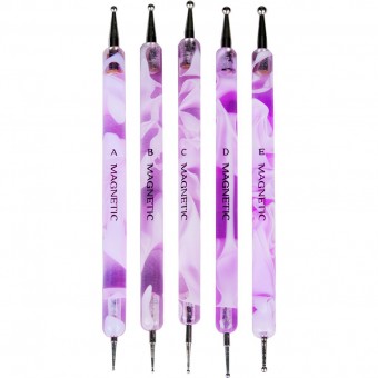 Marble pen set 5 stuks 