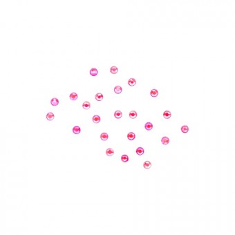  Rhinestones Neon Pink 24 pcs M