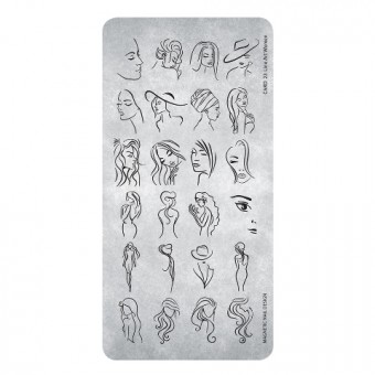 Magnetic Stamping Plate Line Art Woman
